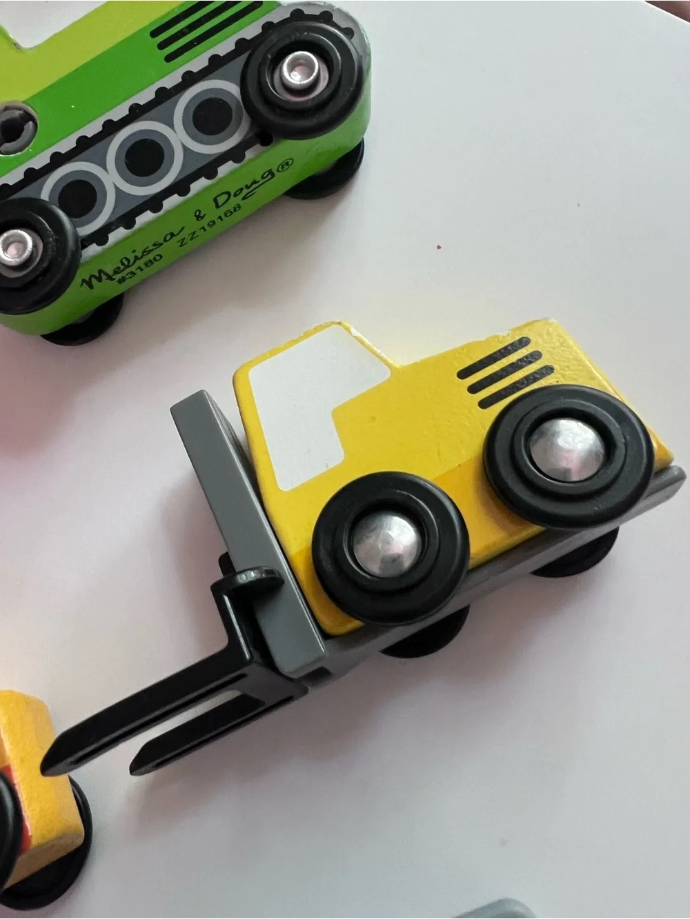 Melissa & Doug Wooden Construction Vehicles Set - 5 Toy Trucks